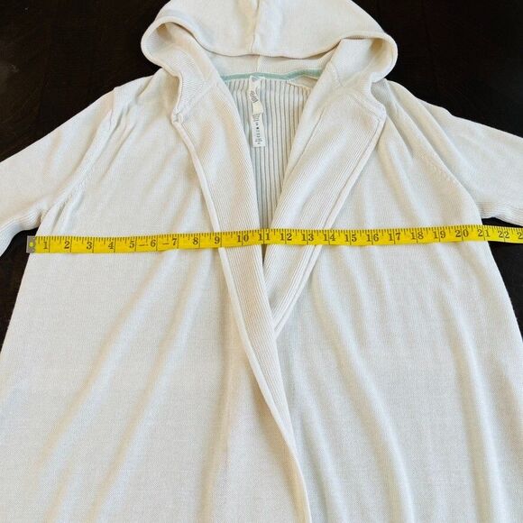Lululemon Peace Of Mind Soft Wrap Hooded White Cardigan Sweater Size 10 - Picture 10 of 11